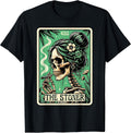 Tarot Card The Stoner Weed Lover Skeleton Cannabis 420 T-Shirt