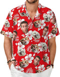 Custom Hawaiian Shirt, Custom Hawaiian Shirt with Face, Personalized Holiday Beach Shirts Design with Your Own Photos Gifts