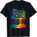Dripping Paint Boombox - 80s 90s Old School Hip Hop T-Shirt