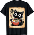 Funny Cat Ramen Japanese Kawaii Anime Cat Men Women T-Shirt