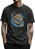 Acid Washed Mens Cotton Graphic Tees Big and Tall Y2K 2026 Summer Streetwear Breathable Lightweight Undershirts