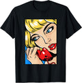 Suspicious Women Pop Art Comic Book Popular Culture Artist T-Shirt