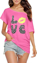Oversized 80s Shirts for Women Neon Off the Shoulder Disco Tops 80s 90s Theme Party Outfit