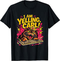Funny I Am Yelling Carl Donut Cat Meme T-Shirt