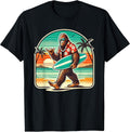Funny Bigfoot Aloha Hawaiian Surfing Tropical Beach Surfer T-Shirt