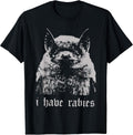 Vintage I Have Rabies Bat Funny Meme Quotes T-Shirt
