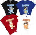 Personalized Family Matching Birthday Shirt, Family Cartoon Funny Shirts, Dog T-Shirt for Kids, Animal Toddler Shirts