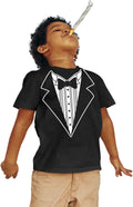 Kids Funny Tuxedo T-Shirt Black