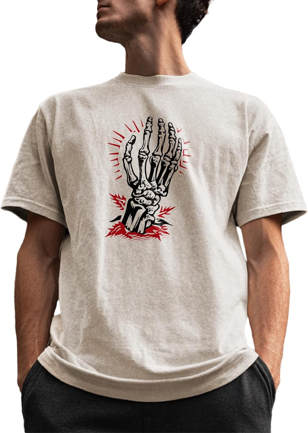 Washed Graphic T-Shirts Men Solid 100% Cotton Big and Tall Crewneck Summer Y2K Breathable Quick Dry Undershirts