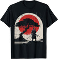 Japanese Samurai Kimono Tree Sun Vintage Art Women Men Kids T-Shirt