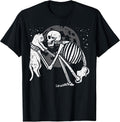 Skeleton Cat Skull Kitty Cute Goth Halloween Men Women Kids T-Shirt