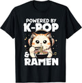 Kawaii Powered by K-Pop and Ramen Cute Kpop Cat Music T-Shirt