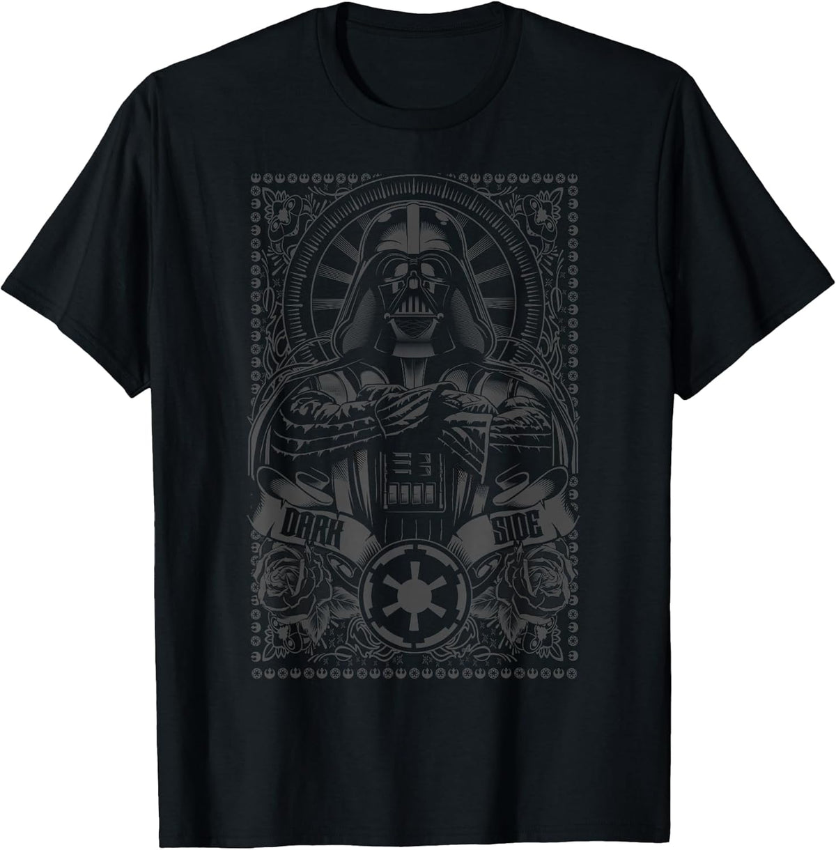 Dark Side Darth Vader Ornate Etching T-Shirt T-Shirt