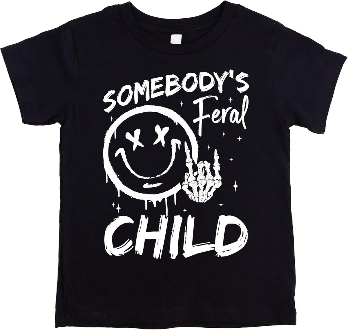 Funny Somebody's Feral Child Shirt for Boys and Girls Vintage Retro Punk Rock Tee for Kids