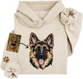 Custom Embroidered Dog Mom and , Line Art Dog Cat Image, Personalized Portrait Shirt, Custom Dogs Name On Sleeve, Dogs Mom s, Pet Lover Gifts, s For Women