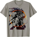 Eclipse Headdress Native American Indian Traditional Art T-Shirt
