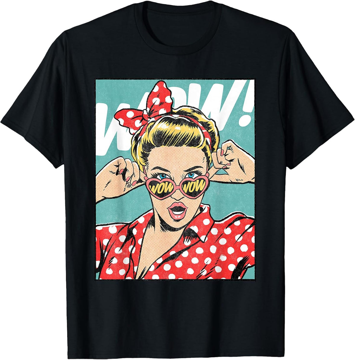 Wow Surprise Face Pop Art Comic Book Popular Culture Artist T-Shirt