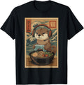 Kawaii Japanese Ramen Otter Retro Gaming Shirts for Men T-Shirt