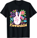 Hippie Gift Groovy Flowerpower Woodstock Bohemian Peace T-Shirt Small