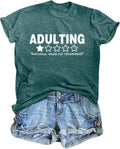 Funny T Shirts for Women Graphic Tees Adulting Would Not Recommend Print Sarcastic Shirt Loose Fit Tee Tops