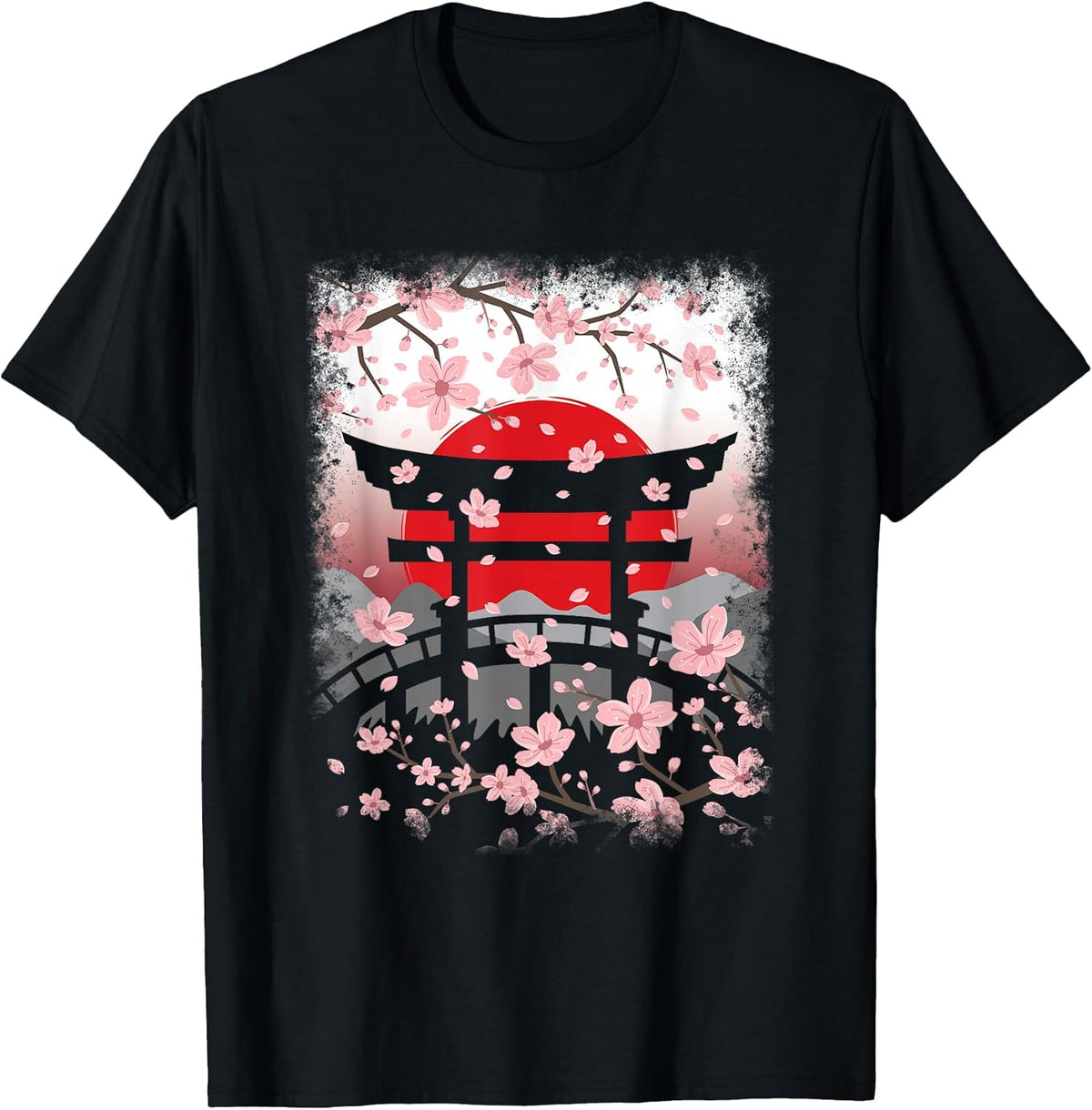 Japanese Sakura Art Cherry Blossom Vintage Japan Men Women T-Shirt