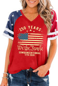 250th Anniversary USA Shirt Women American Flag T Shirt 4th of July Patriotic Tees America 250 Years Tops
