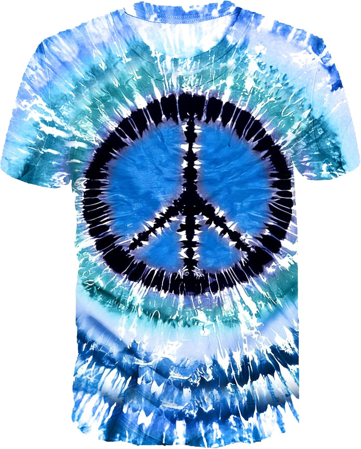Hippie Costume for Men 60s 70s Peace Love Graphic Tie Dye Shirt Men Colorful Hippie Style Rainbow Tee Tops