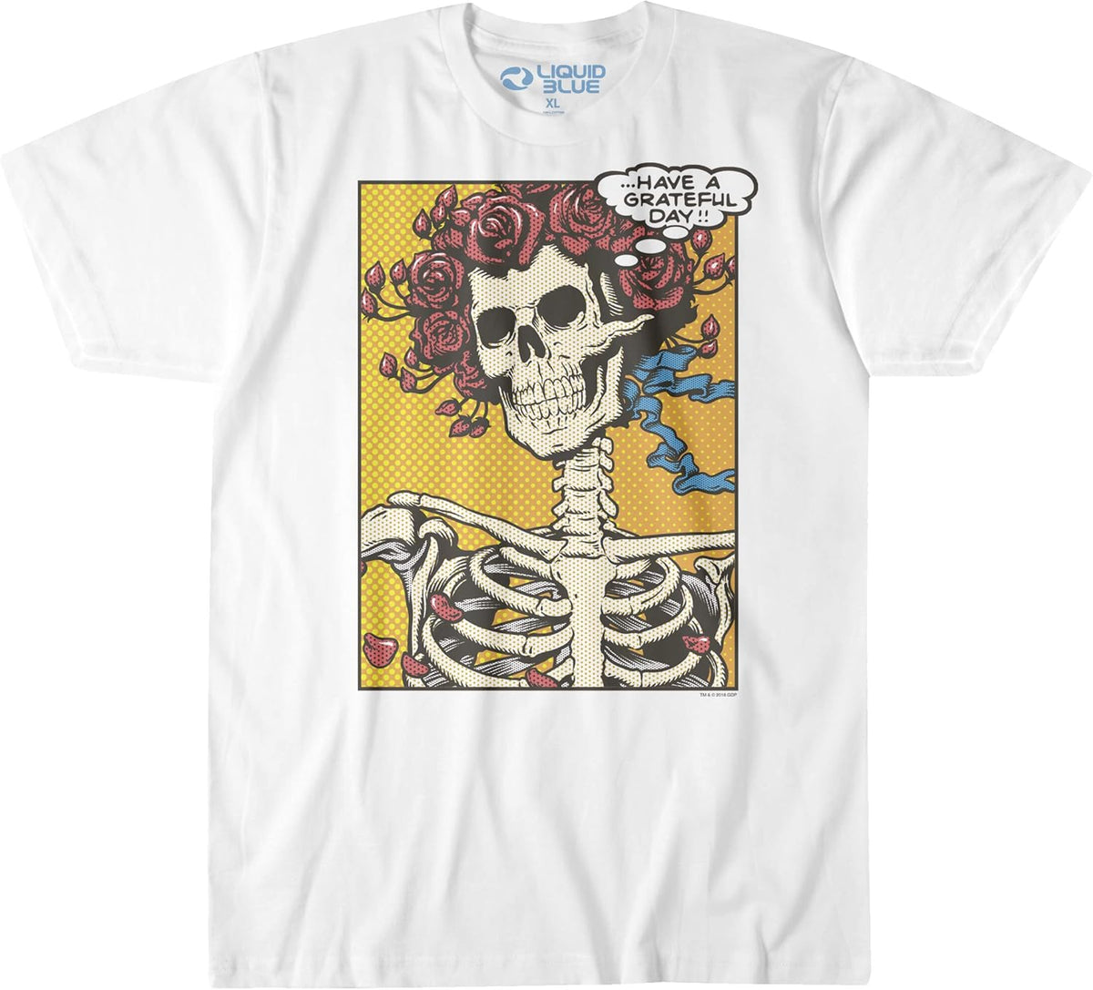 Unisex Adult Grateful Dead Pop Art Bertha Have a Grateful Day Ss T-Shirt