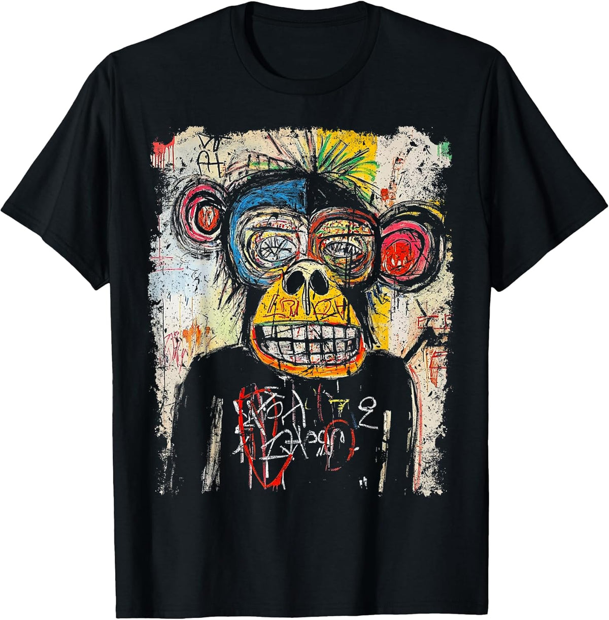 Pop Art Style Monkey 90s Men's Graffiti T-Shirt