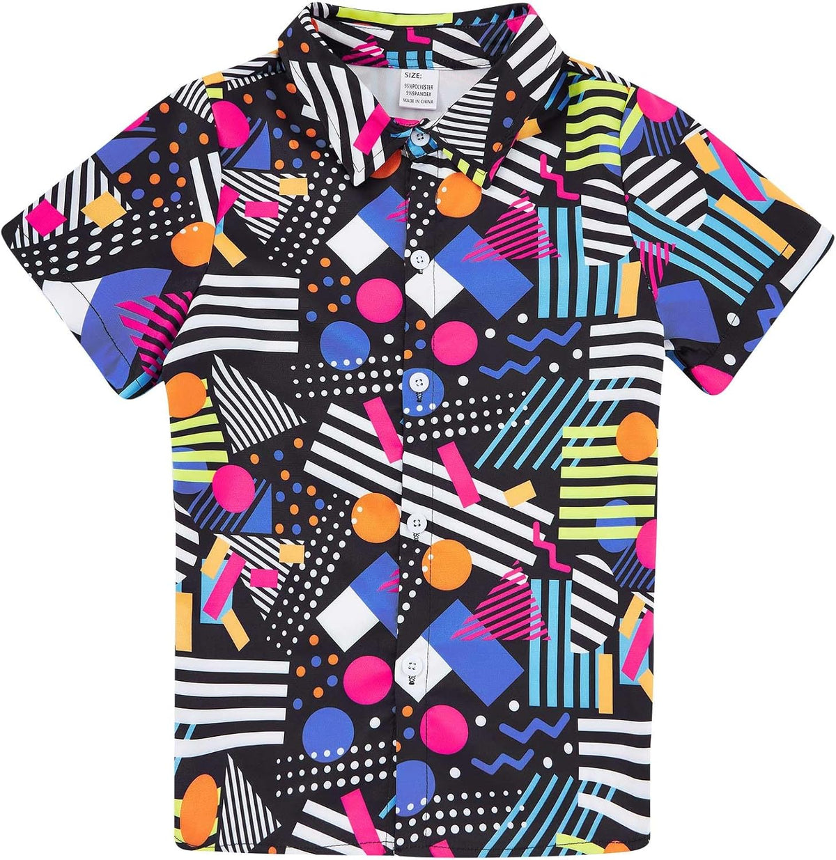 2-10T Kids Hawaiian Shirt Boys Girls Short Sleeve Button Down Shirts Hawaii Summer Casual Blouse