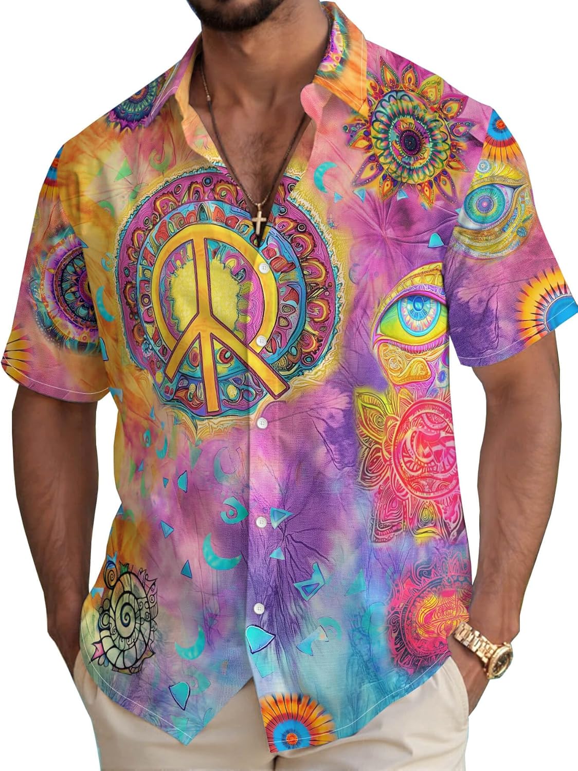 Funny Hawaiian Shirt Summer Beach Tropical Short Sleeve Holiday Print Aloha Shirt Casual Button Down Shirt