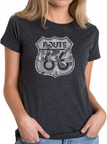 Women's Premium Blend Word Art T-Shirt - Stops Along Route 66
