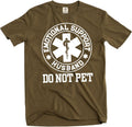 Men's Funny Emotional Support Husband T-Shirt Sarcastic Do not pet Father's Day dad Gift tee