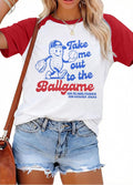 Baseball Shirts Women Funny Baseball Mom Shirt Ballgame Graphic Tshirt Game Day Fan Tee Casual Short Sleeve Top