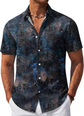 Mens Hawaiian Shirt Short Sleeve Button Down Beach Vacation Shirt Retro Summer Tropical Shirts