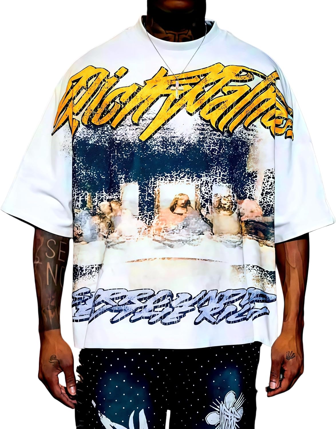 Y2k Grunge Shirts Men Oversized Rapper Graphic Tees 2000s Emo Clothes Vintage Baggy Hip Hop T Shirts