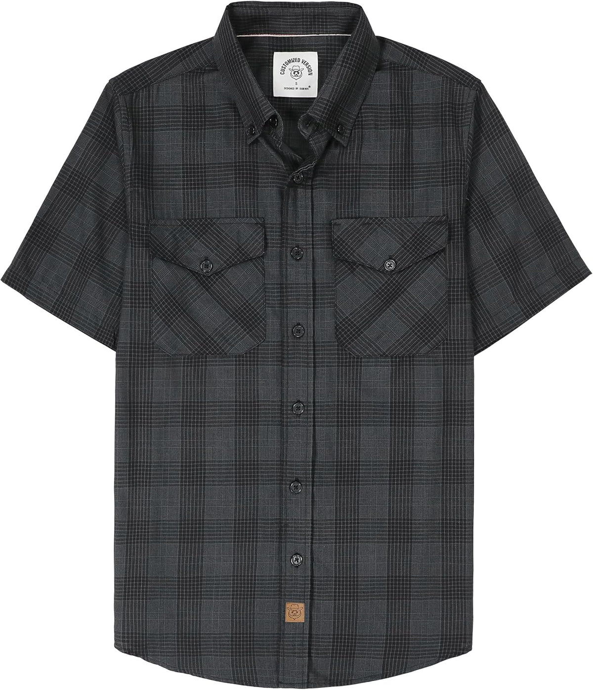 Mens Short Sleeve Button Down Two Pockets Soft Vintage Regular Fit Vintage Fishing Casual Shirts
