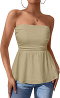 Womens Tube Tops Trendy 2026 Summer Casual Ruffle Hem Cute Tank Tops Going Out Strapless Shirts Vacation Outfits