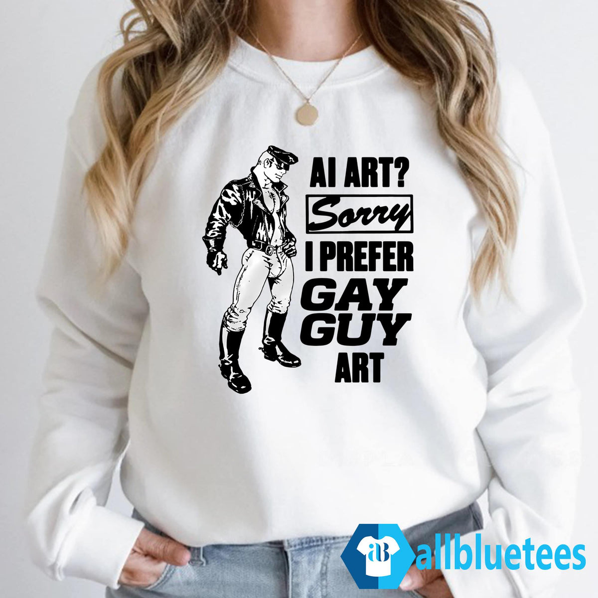 AI Art Sorry I Prefer Gay Guy Art T-Shirt