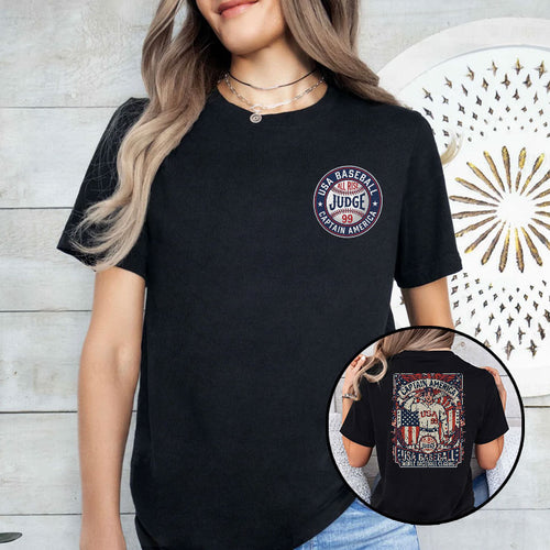 Aaron Judge Captain America USA Baseball T Shirt