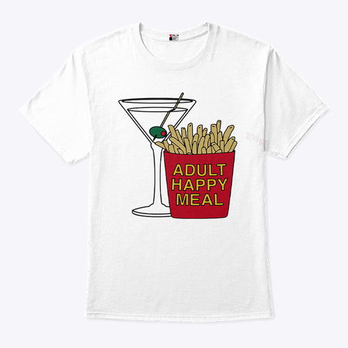 Adult Happy Meal Martini And Fries Shirt