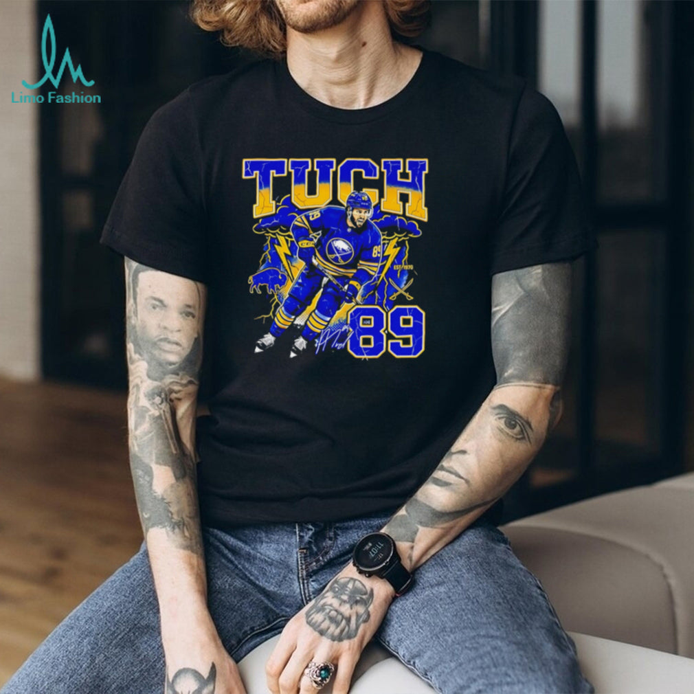 Alex Tuch #89 Buffalo Sabres Retro Lightning NHL Hockey Fan Graphic T Shirt