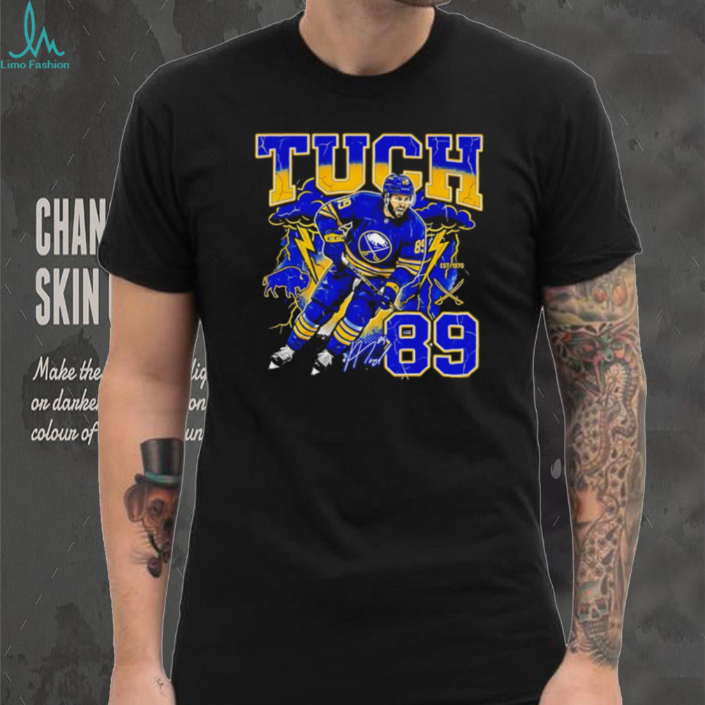 Alex Tuch #89 Buffalo Sabres Retro Lightning NHL Hockey Fan Graphic T Shirt