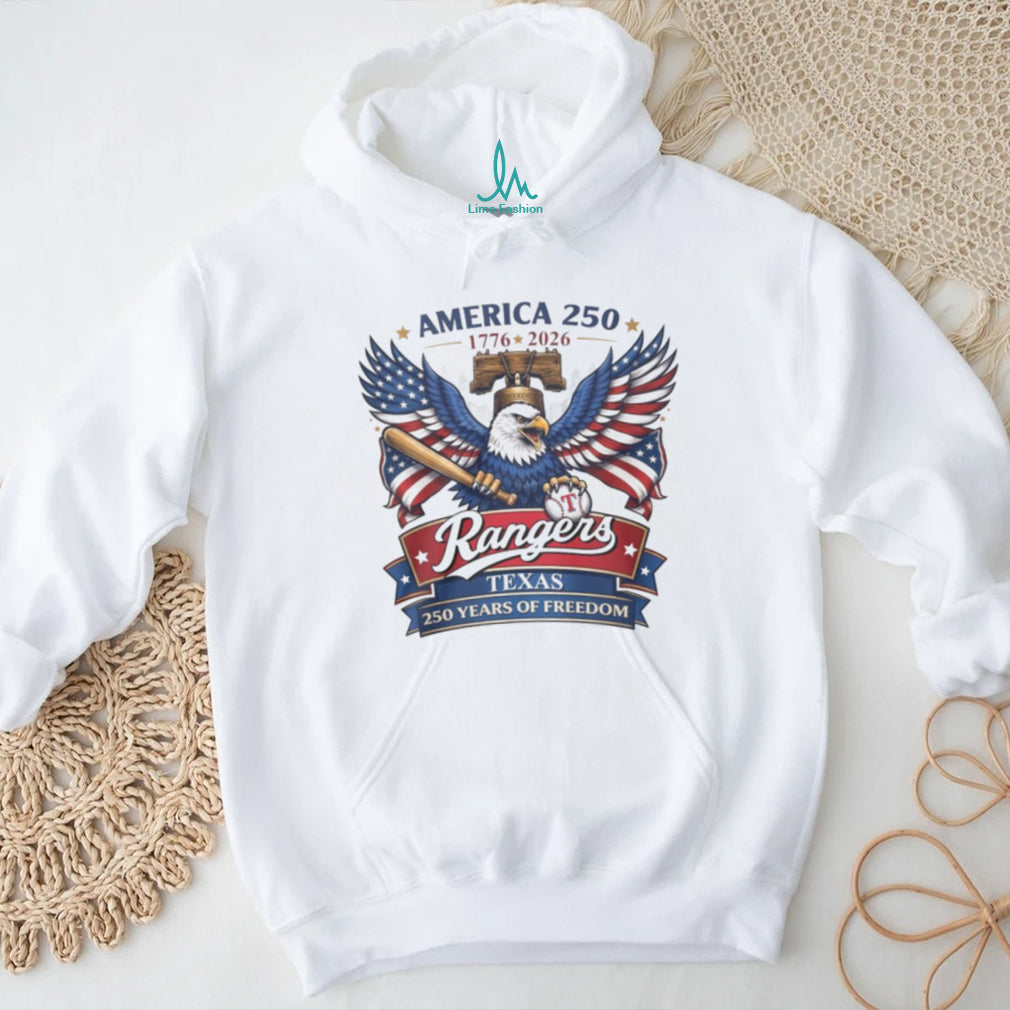 America 250 Texas Rangers 1776 2026 Patriotic Freedom Baseball T Shirt