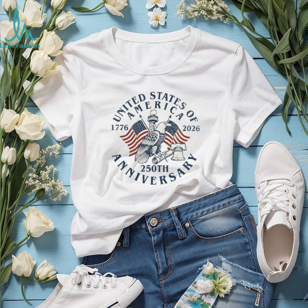 America 250th Anniversary Eagle Liberty Bell Patriotic T Shirt