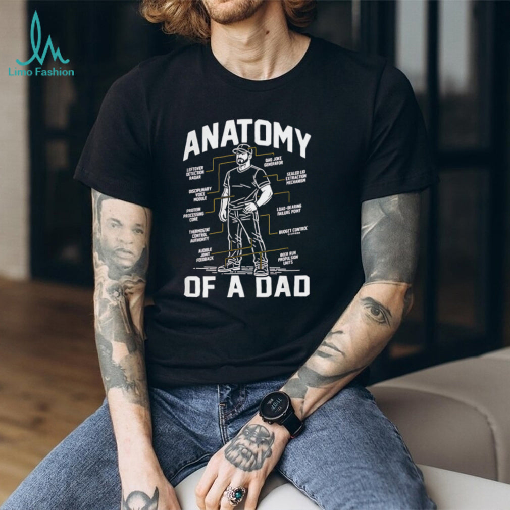 Anatomy of a Dad Funny Fatherhood Diagram Father’s Day Humor Retro Style Gift for Men T Shirt