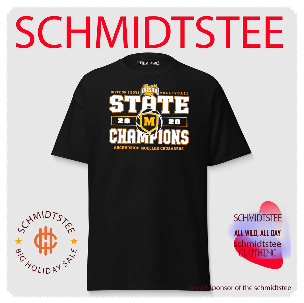 Archbishop Moeller Crusaders 2026 OHSAA Boys Volleyball D1 State Champions shirt