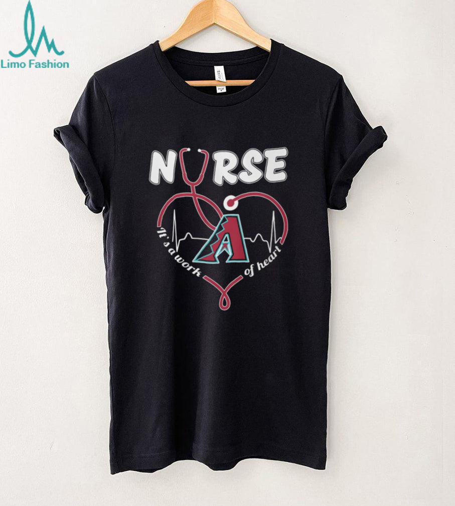 Arizona Baseball Nurse T Shirt Nursing Heartbeat Stethoscope Gift