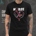 Atlanta Baseball Nurse T Shirt Nursing Heartbeat Professional Fan T Shirt