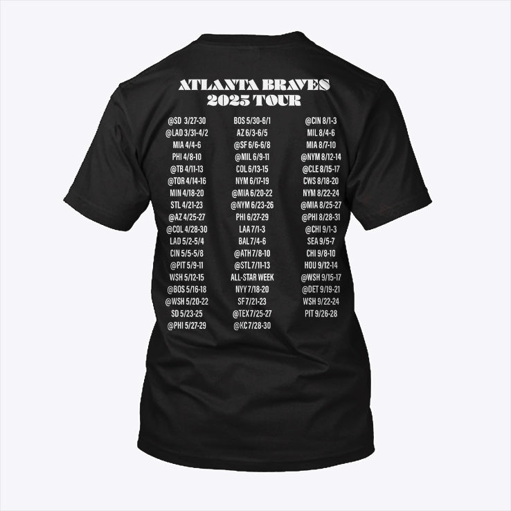 Atlanta Braves 2025 Schedule T Shirt